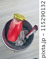 Love Real Food Watermelon Juice on wooden table 115290132
