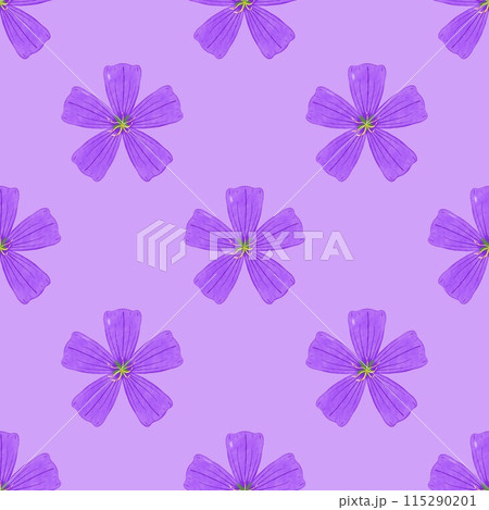 seamless pattern with purple flowers 115290201