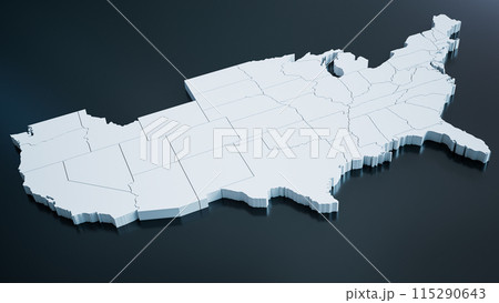 3D Rendering of the USA Map 115290643