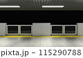 駅のホームとホームドアのイメージ 115290788