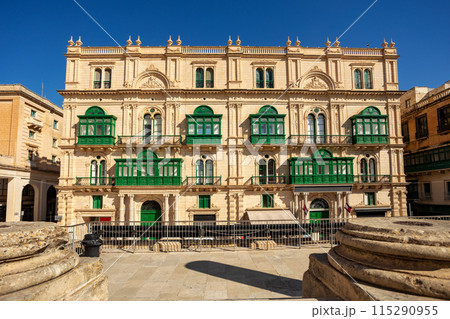 Palazzo Ferreria, palace near the entrance of Valletta, the capital of Malta. 115290955