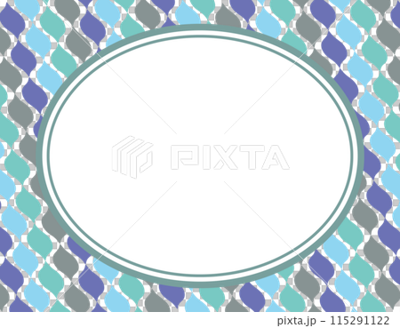 レトロポップなフレーム素材 幾何学模様 菱形 2 レトロポップなフレーム素材 幾何学模様 菱形 2 115291122