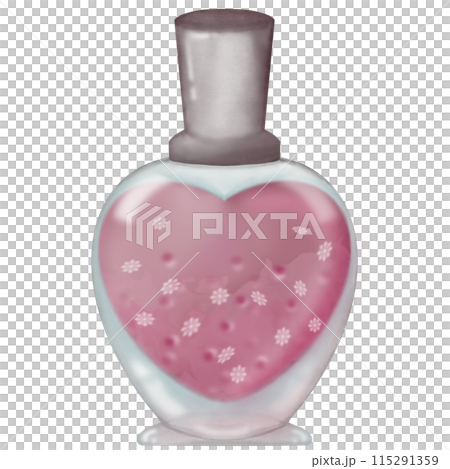 Nail polish pink and light blue,hand drawn style coquette decorated with ribbon and pearl.  115291359