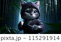 Samurai cat chibi neko characters 13 generative AI 115291914