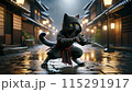 Samurai cat chibi neko characters 11 generative AI 115291917