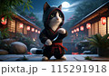 Samurai cat chibi neko characters 10 generative AI 115291918