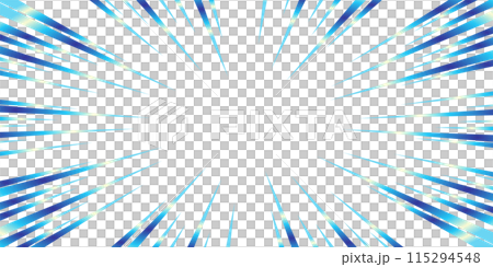 キラキラした青色のグラデーションの集中線の素材 115294548