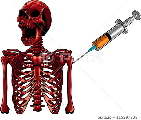 vector illustration of Syringe for vaccination design 115297238
