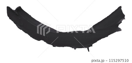 Black plasticine brush isolated on white background. 115297510