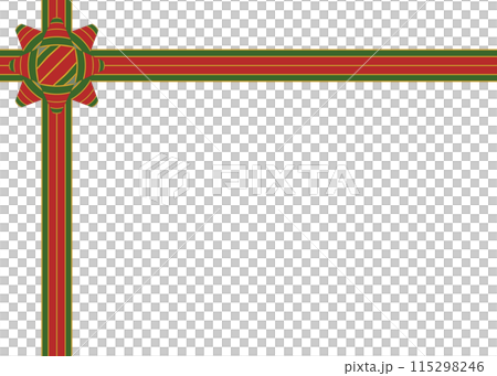 Ribbon wrapping style frame, Christmas colored... - Stock Illustration ...