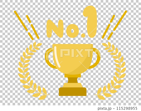 ランキング_優勝カップと月桂樹_No.1 115298955