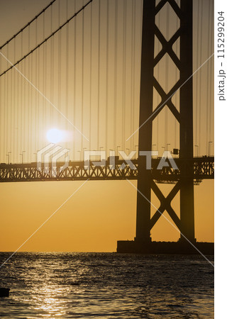 夕方の明石海峡 115299204
