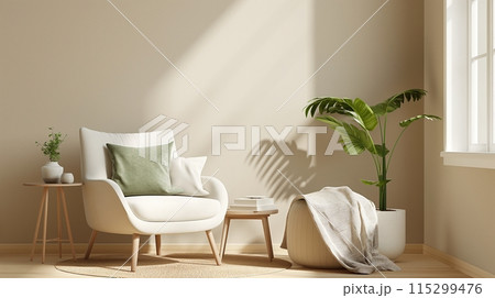 Modern vintage interior of living room Modern vintage interior of living room 115299476