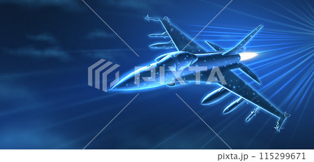 Fighter jet. Military aircraft, Aerospace innovation, AI in Air defense 115299671