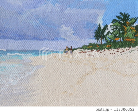 Stroll along Anguilla beach 115300352