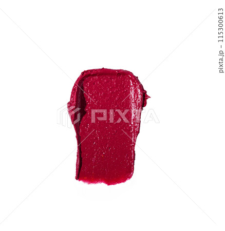 various lipstick strokes isolated on white background 115300613