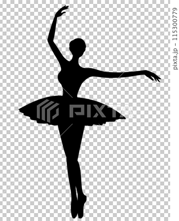 芭蕾舞女星剪影女性全身 115300779