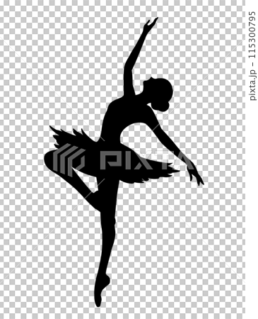 芭蕾舞女星剪影女性全身 115300795