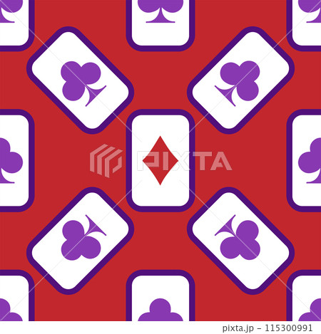 Purple falling playing cards seamless pattern Purple falling playing cards seamless pattern 115300991