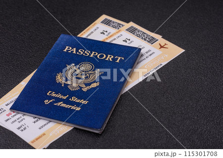 United States of America passport, airline tickets and money United States of America passport, airline tickets and money 115301708