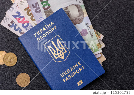 Biometric Ukrainian passport, flight tickets and money Biometric Ukrainian passport, flight tickets and money 115301755