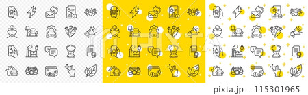 Outline Award app, Info and Armchair line icons pack for web with Leaf, Move gesture, Certificate line icon. Bell alert, Furniture moving, Factory pictogram icon. Laureate medal, Carrots. Vector Outline Award app, Info and Armchair line icons pack for web with Leaf, Move gesture, Certificate line icon. Bell alert, Furniture moving, Factory pictogram icon. Laureate medal, Carrots. Vector 115301965