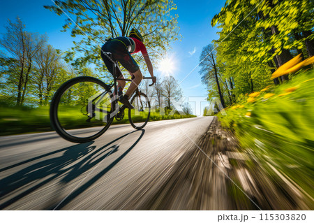 Spring's Vibrant Rides: Nature's Dynamic Display 115303820