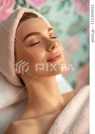 Happiness Revealed in Facial Bliss Happiness Revealed in Facial Bliss 115304055