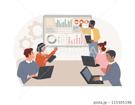 Project management isolated concept vector...のイラスト素材 [115305196] - PIXTA