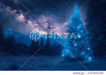 Enchanted Winter Night: Milky Way Magic Enchanted Winter Night: Milky Way Magic 115305240