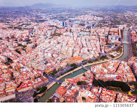 View from drone of Murcia View from drone of Murcia 115305637