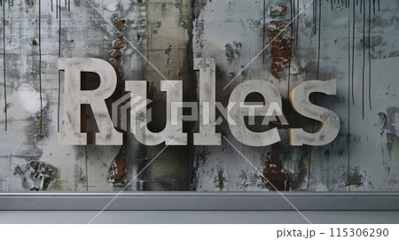 Grey Glossy Surface Policy and Regulation concept art poster. 115306290