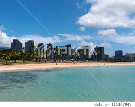 Beach on Magic Island in Ala Moana Beach Park 115307945