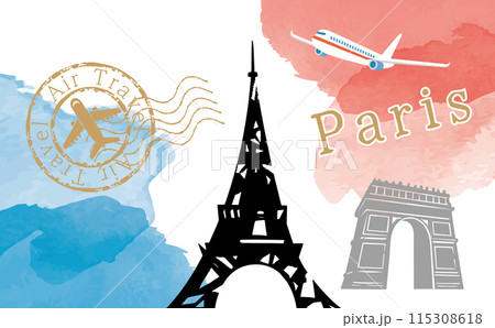 フランス パリの国旗イラスト フランス パリの国旗イラスト 115308618