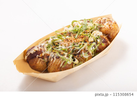 たこ焼き　焦がし醤油　揚げねぎ 115308654