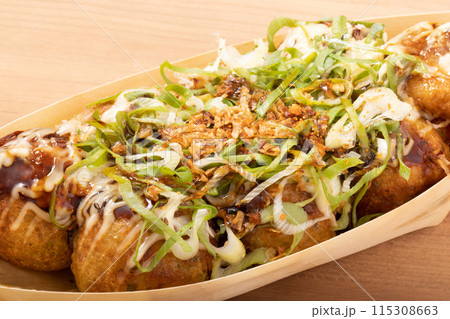たこ焼き　焦がし醤油　揚げねぎ 115308663