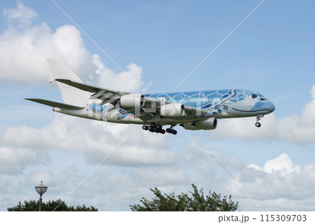 成田空港に着陸してくるA380 Lani 成田空港に着陸してくるA380 Lani 115309703