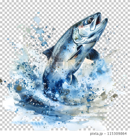 fish jumping out of water 115309864