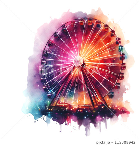 ferris wheel at night ferris wheel at night 115309942