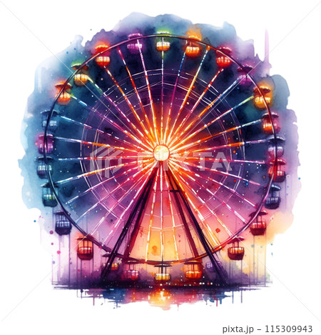 ferris wheel at night 115309943