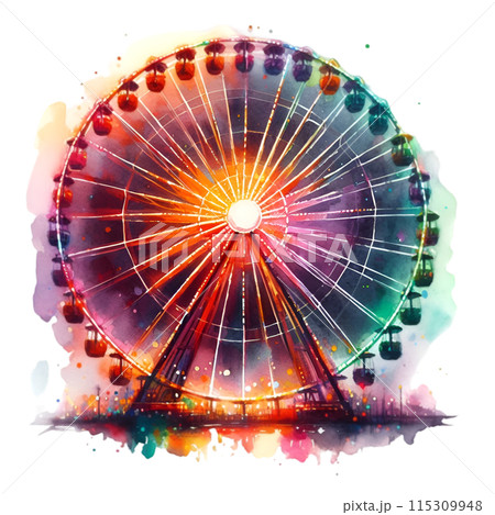 ferris wheel at night 115309948