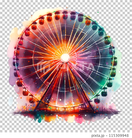 ferris wheel at night 115309948