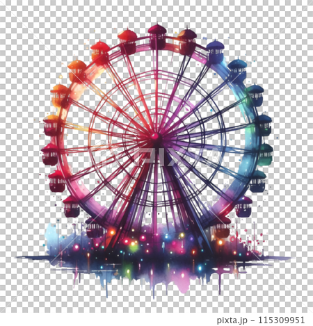 ferris wheel at night 115309951