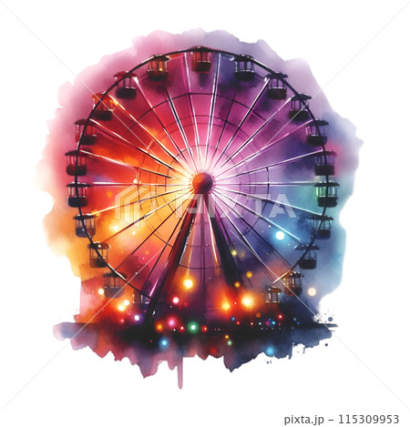 ferris wheel at night ferris wheel at night 115309953