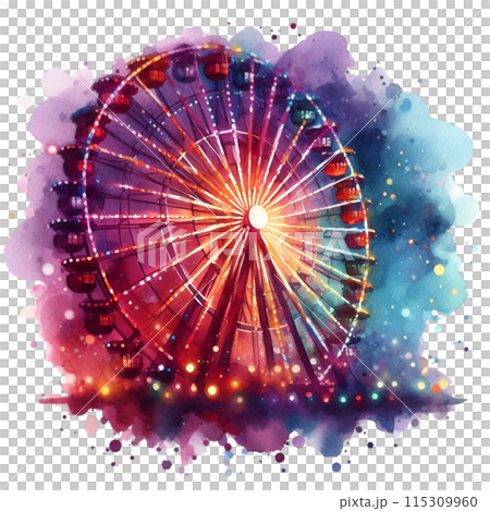 ferris wheel at night 115309960