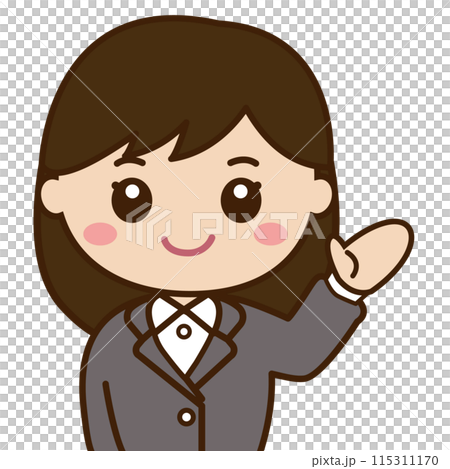 案内をスーツの女性 案内をスーツの女性 115311170