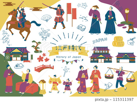 江戸時代　イラスト素材集 115311397