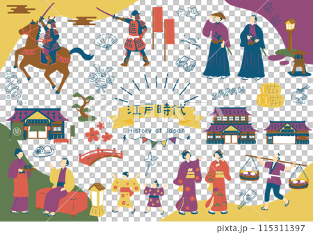 江戸時代　イラスト素材集 115311397