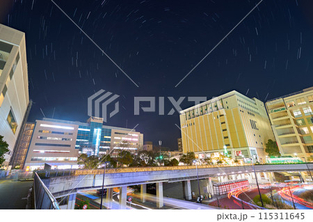 神奈川県川崎市麻生区 新百合ヶ丘駅南口(上麻生1丁目)と都市部の星空日周運動 115311645