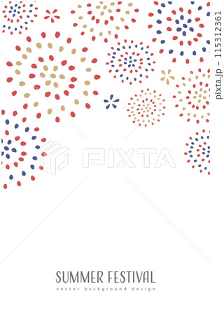 夏祭りの花火の背景イラスト 夏祭りの花火の背景イラスト 115312361